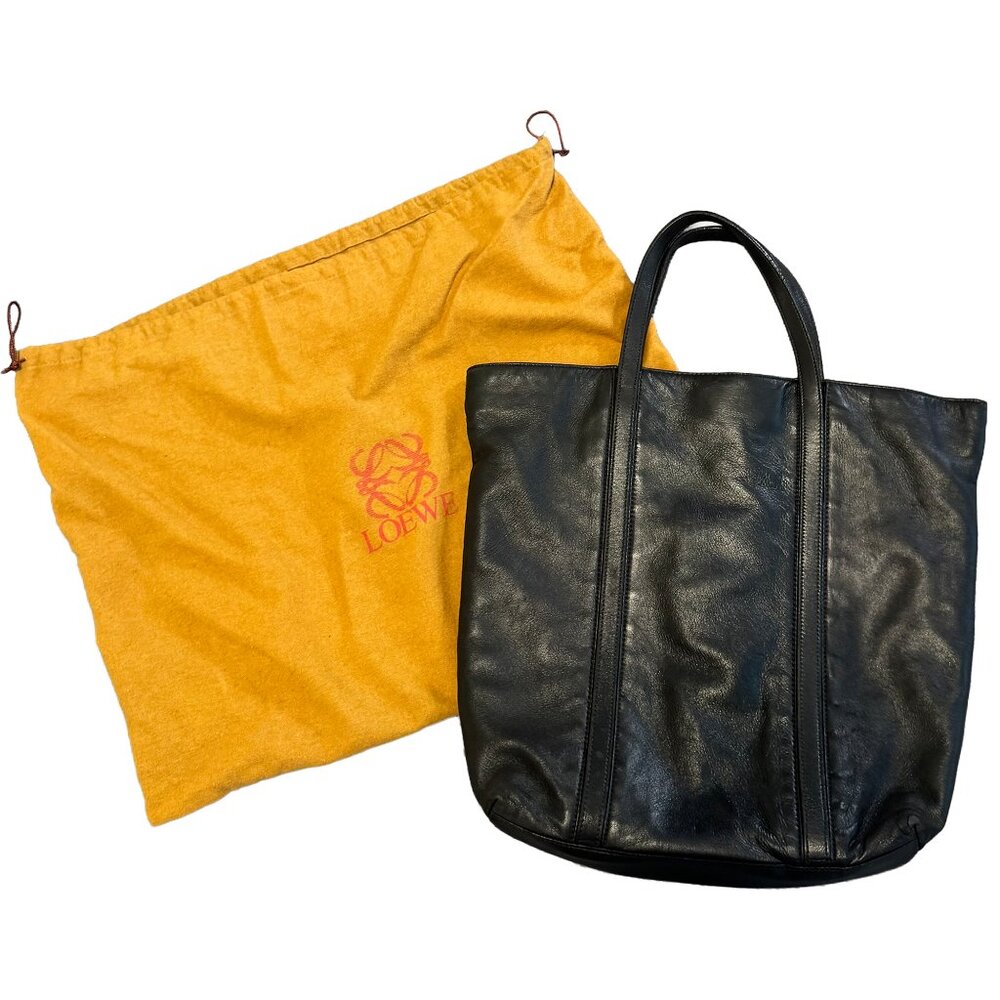 Loewe Black Leather Carryall Tote Bag - Picture 2 of 8